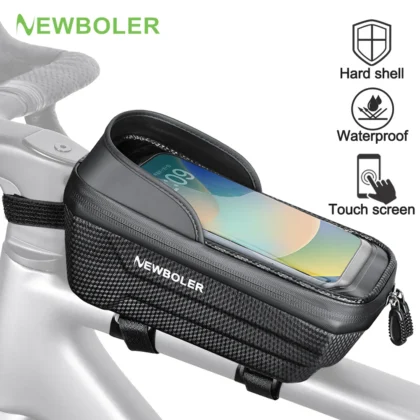 NEWBOLER Bicycle Bag Cycling Top Front Tube Frame Bag Waterproof 7.2 Inches Phone Case Storage Touch Screen MTB Road Bike Bag